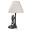 Hello Honey® 18.5" Brown & Natural Bunny Rabbit Table Lamp with Linen Empire Shade